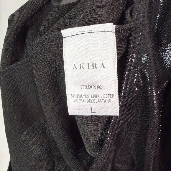 Akira Just A Feeling Slinky Black Jumpsuit Snake Ring Strapless NEW NWT Lg - Picture 9 of 9